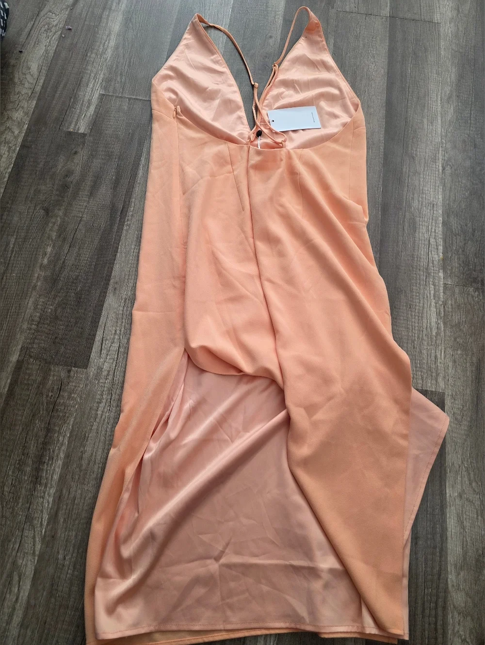 Nwt LOVERS + FRIENDS REVOLVE BOHO Sleeveless V-Neck Midi Dress Peach Wedding Y2k - Picture 13 of 15